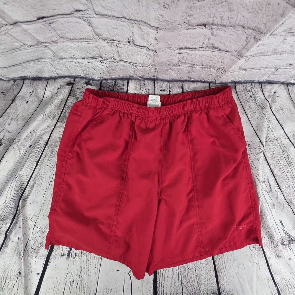 Speedo Men's XL Red Swim Trunks